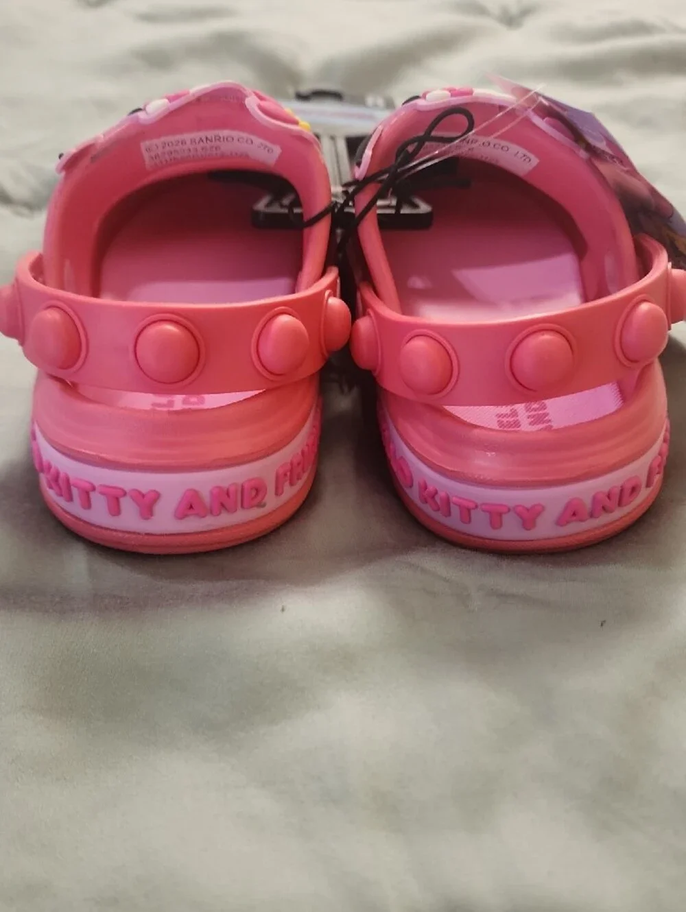 Hello Kitty Bright Pink Kids Clog Sandals with Character Charms